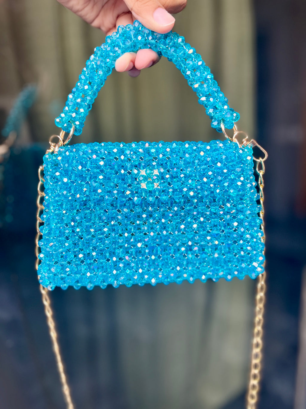 Aqua Crystal bag