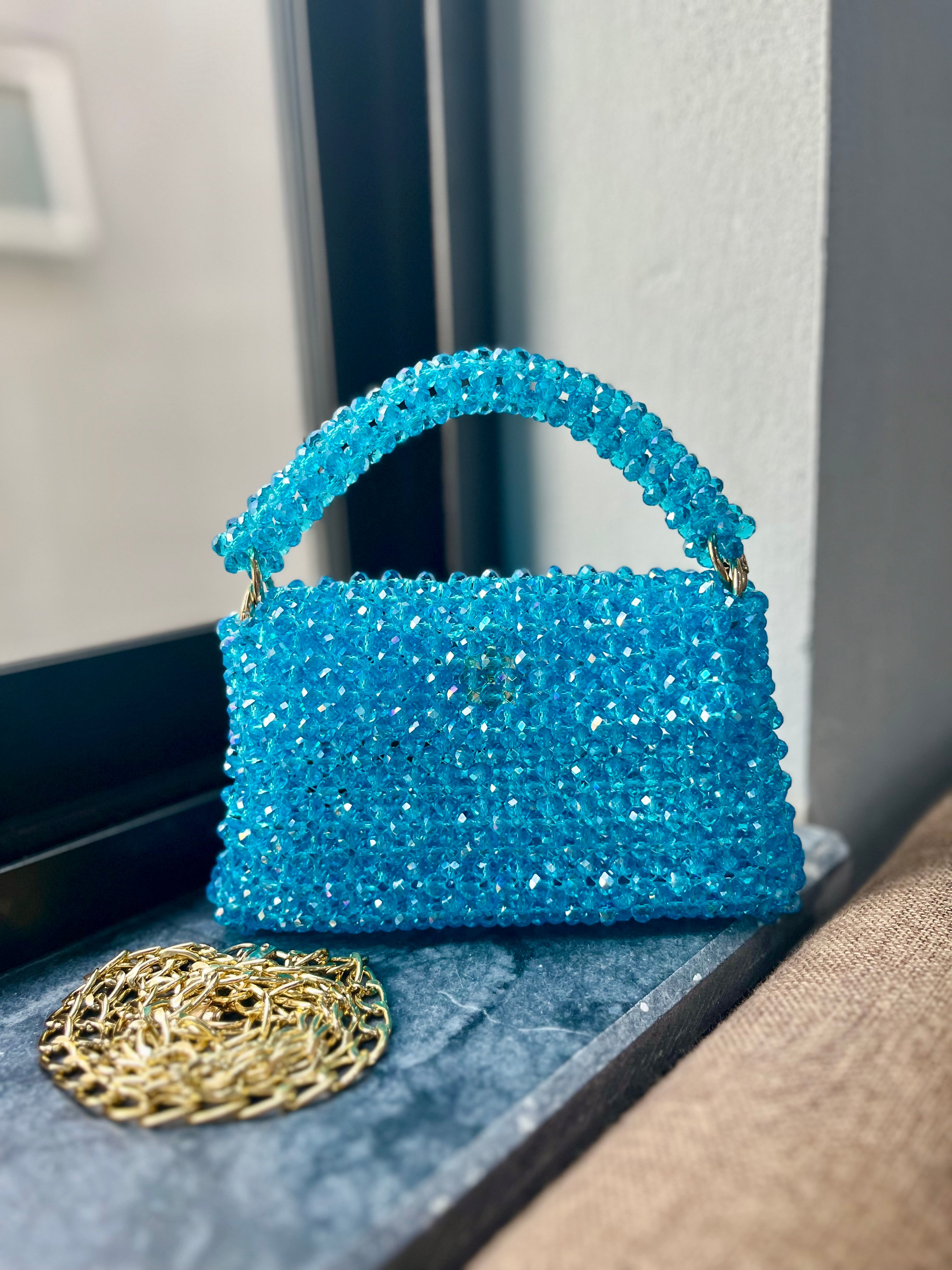 Aqua Crystal bag