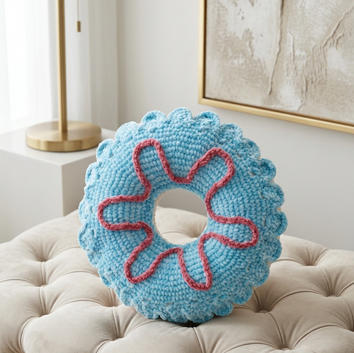 Crochet Donut Pillow